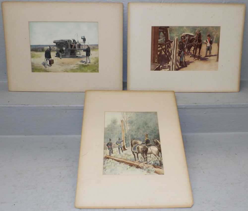 Three Unframed Colored "The Army & Navy of the United States" Prints by George Barrie: Three Unframed Colored "The Army & Navy of the United States" Prints by George Barrie. 15" x 20" ALL DESCRIPTIONS AND ANY CONDITION STATEMENT GIVEN BY LANGSTON AUCTION GALLERY ARE STRICTLY OPINIONS