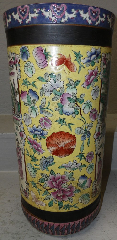 Oriental Porcelain Umbrella Stand - 3