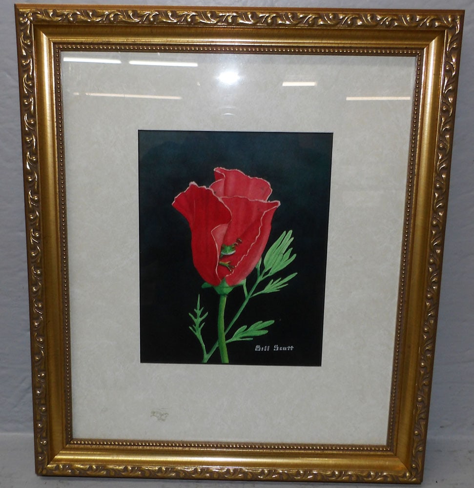 Framed Waterolor Painting Still Life Entitled 'You Rang?' by Bill Scott: Framed Waterolor Painting Still Life Entitled 'You Rang?' by Bill Scott. 15" x 13" ALL DESCRIPTIONS AND ANY CONDITION STATEMENT GIVEN BY LANGSTON AUCTION GALLERY ARE STRICTLY OPINIONS AND