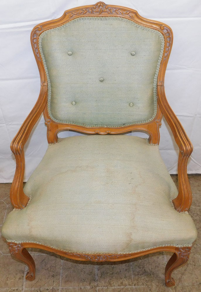 Carved Walnut Fauteuil - 2