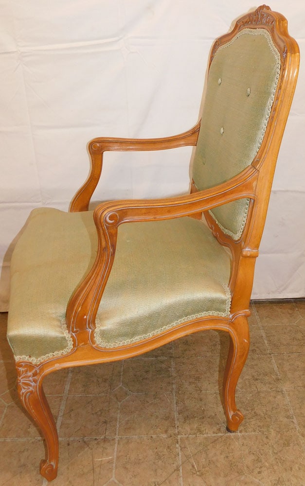Carved Walnut Fauteuil - 3