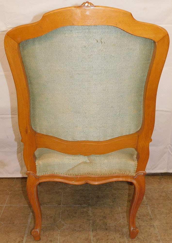 Carved Walnut Fauteuil - 4