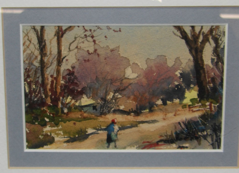 Two Framed Watercolors - 2