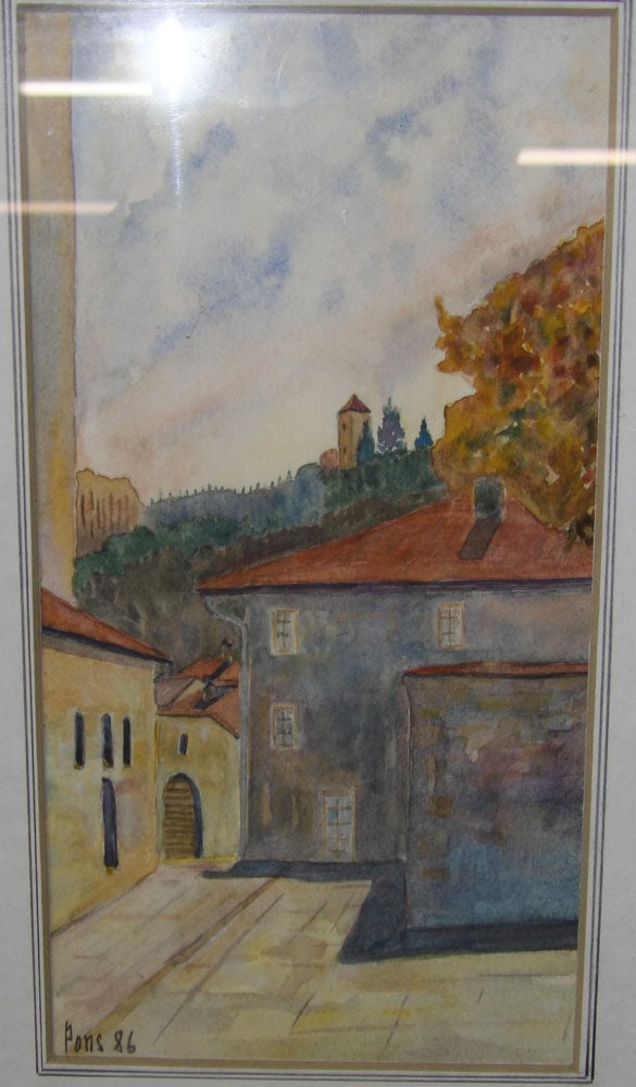 Two Framed Watercolors - 3