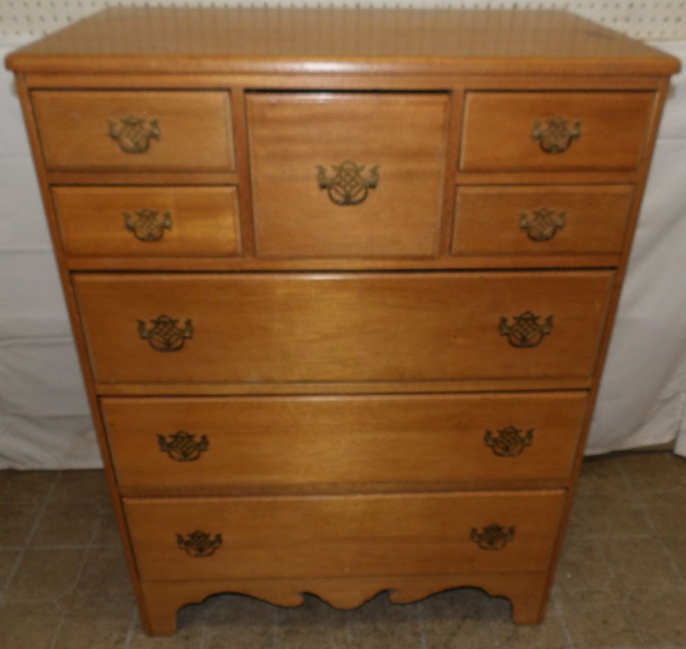 Bleach Mahogany Eight Drawer Chest (1 of 6)