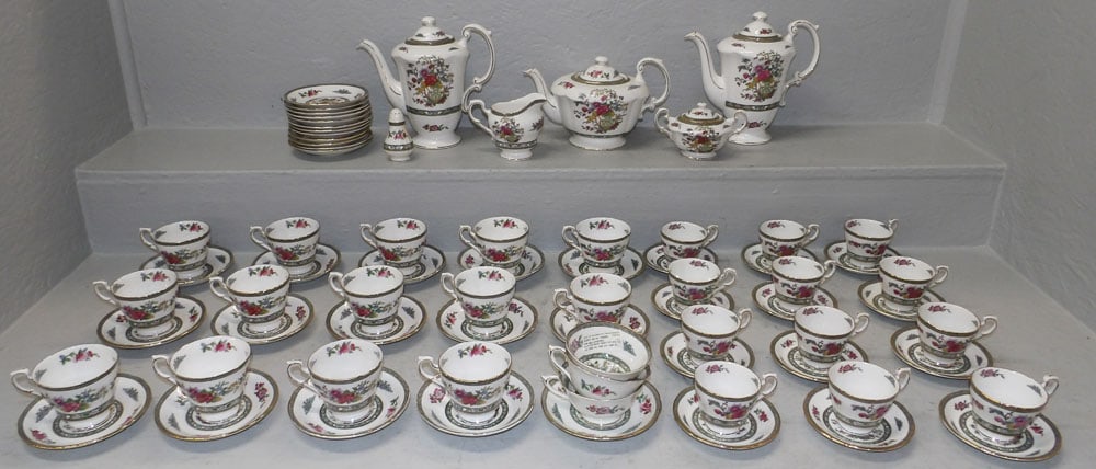 Seventy Four Pieces of Stoke on Trent English 'Paragon' China: Seventy Four Pieces of Stoke on Trent English 'Paragon' China. 8 1/2" H 9 1/2" W ALL DESCRIPTIONS AND ANY CONDITION STATEMENT GIVEN BY LANGSTON AUCTION GALLERY ARE STRICTLY OPINIONS AND LANGSTON'S
