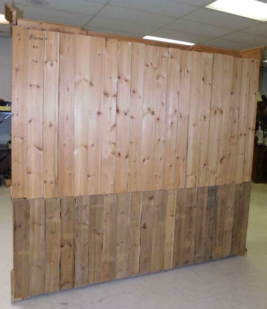 Bleached Pine Two Piece Glass Door Breakfront - 8