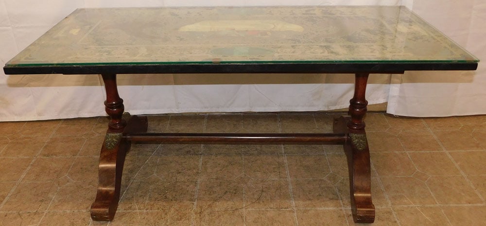 Mahogany & Eglomised Top Coffee Table (1 of 9)