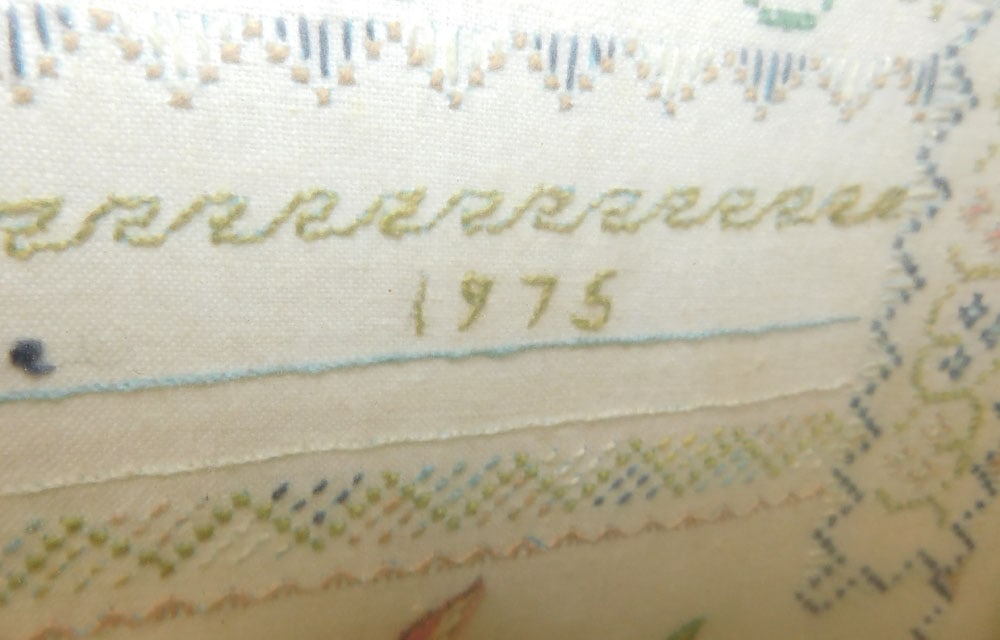 Framed Needlework Sampler - 3