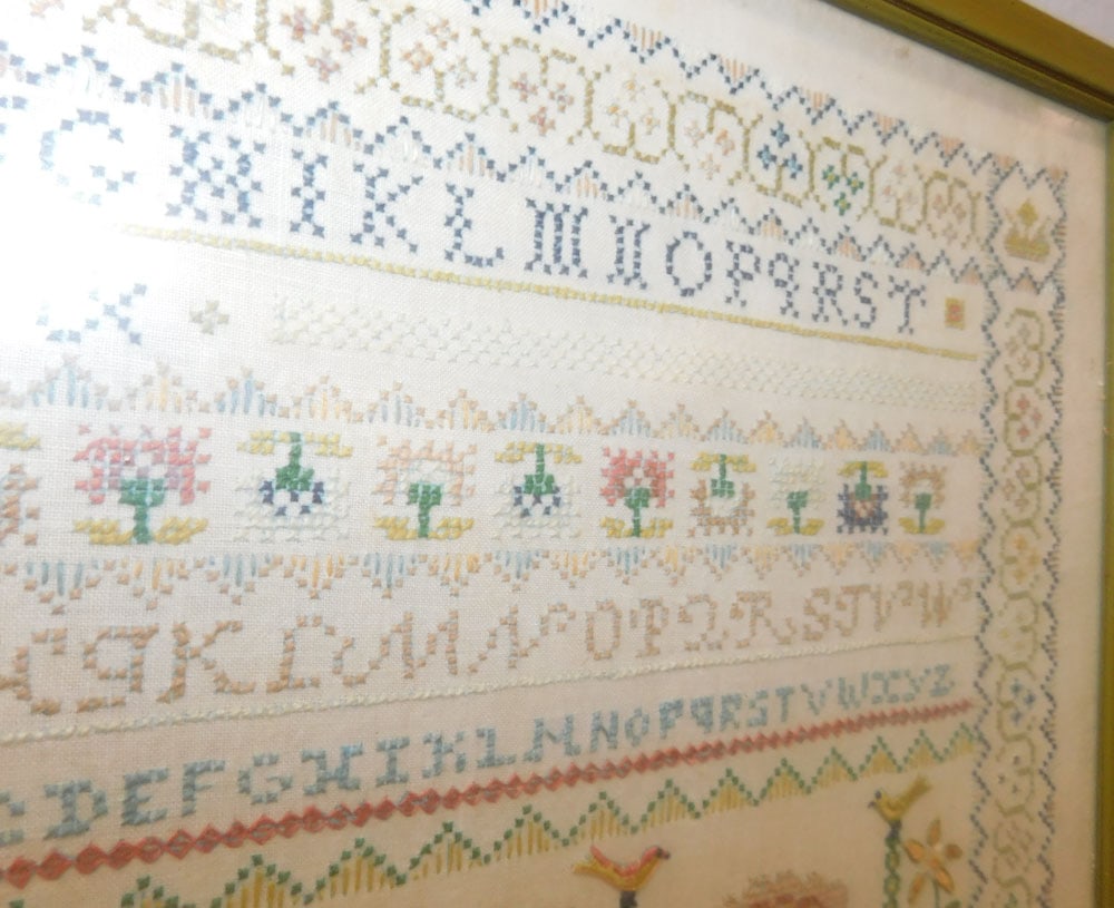 Framed Needlework Sampler - 6