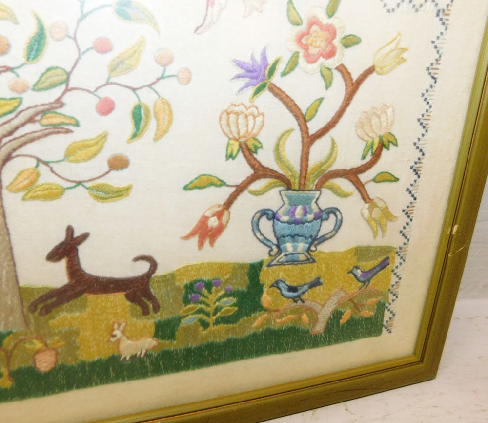 Framed Needlework Sampler - 7