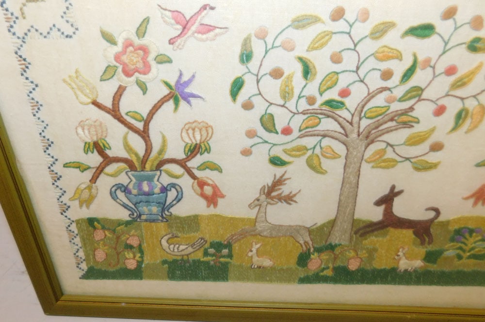 Framed Needlework Sampler - 8
