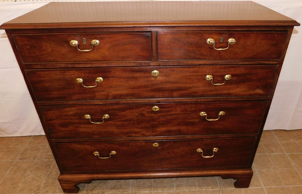 19th Century Mahogany Two Over Three Drawer Chest (1 of 10)