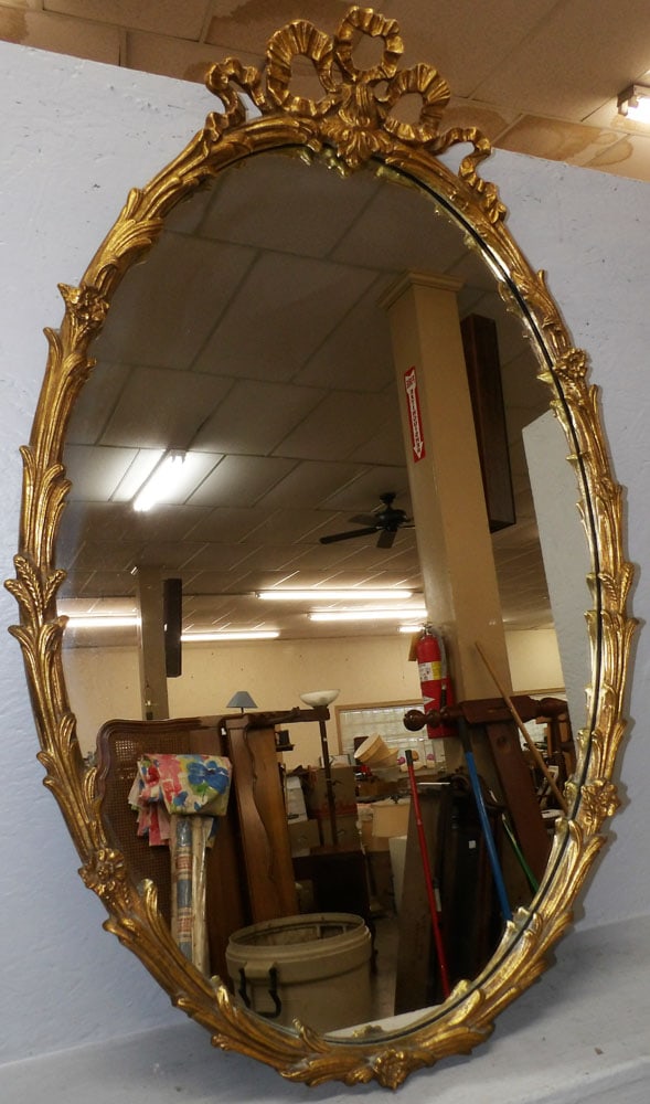 Gilded Frame Oval Mirror (1 of 4)