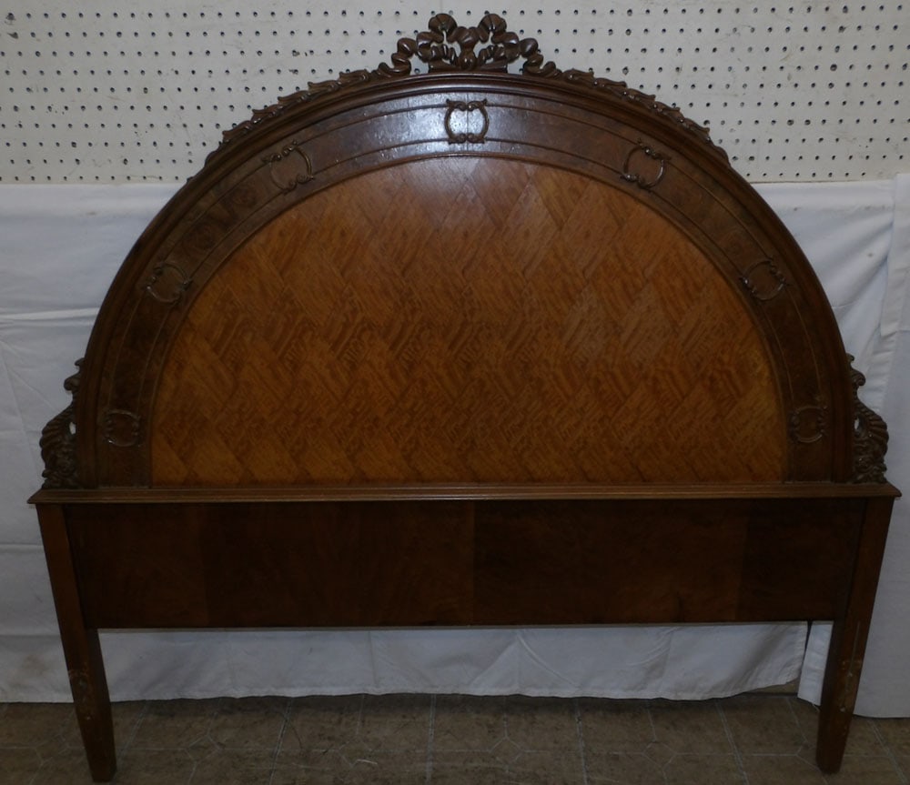 Walnut & Burled French Full Size Headboard (1 of 5)