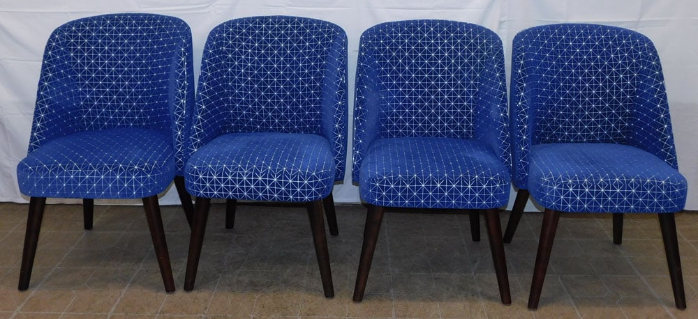 Set of Four Modern Upholstered Dining Chairs (1 of 4)