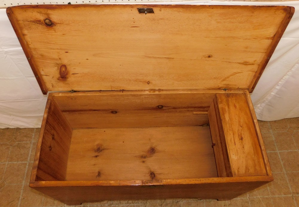 Antique Pine Blanket Chest - 3