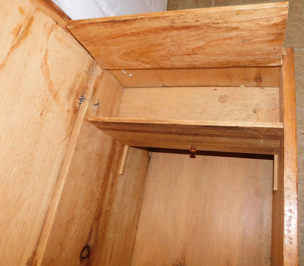 Antique Pine Blanket Chest - 4