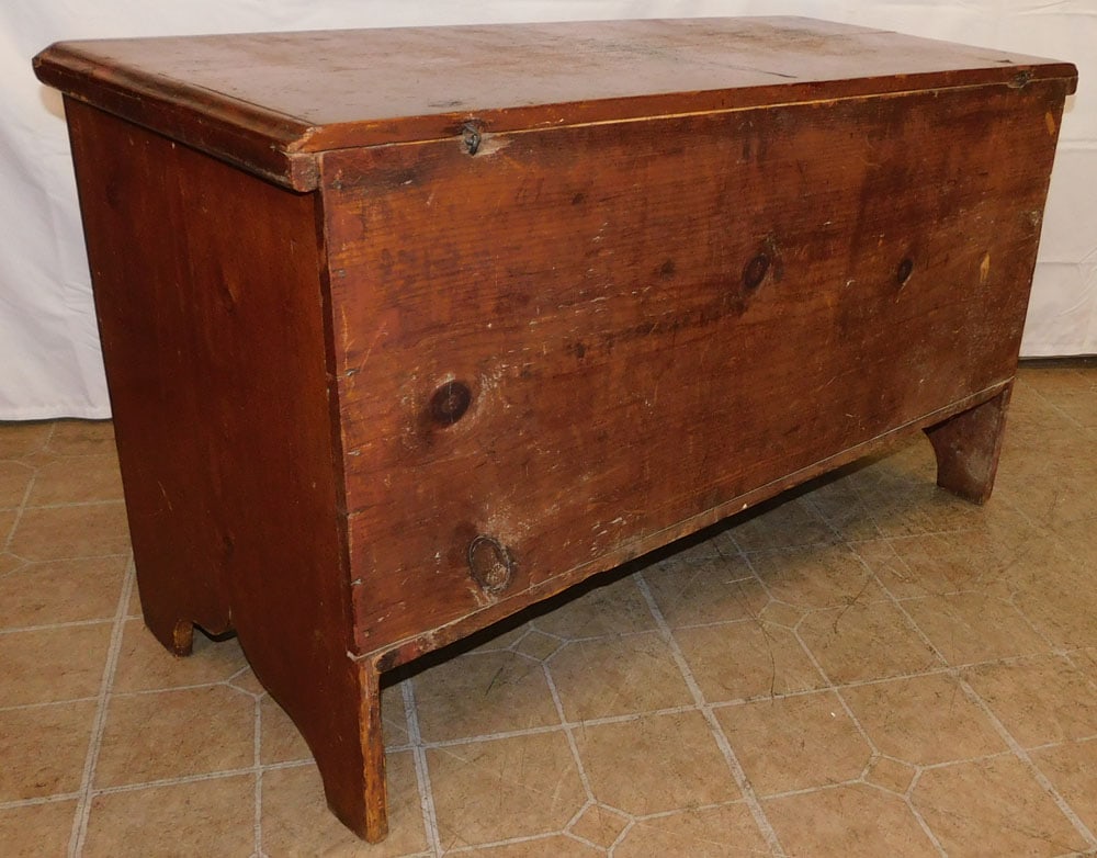 Antique Pine Blanket Chest - 7