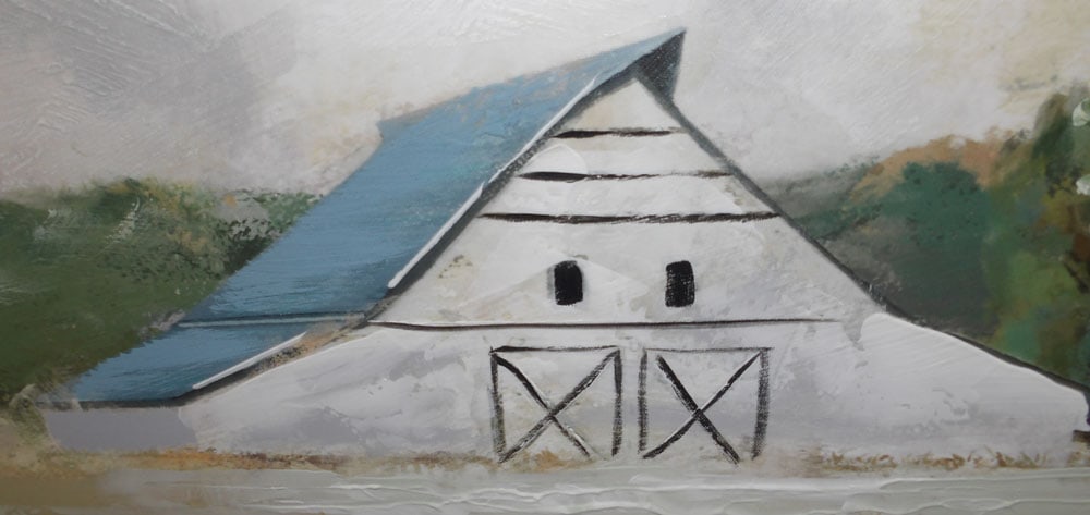 Framed on Canvas Farm Scene - 2