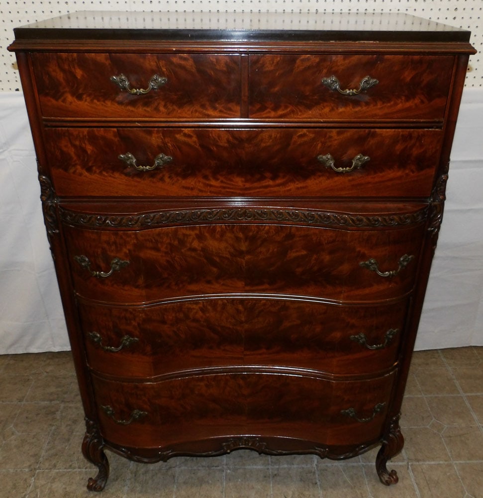 Mahogany Five Drawer Tall Chest by Romweber (1 of 9)