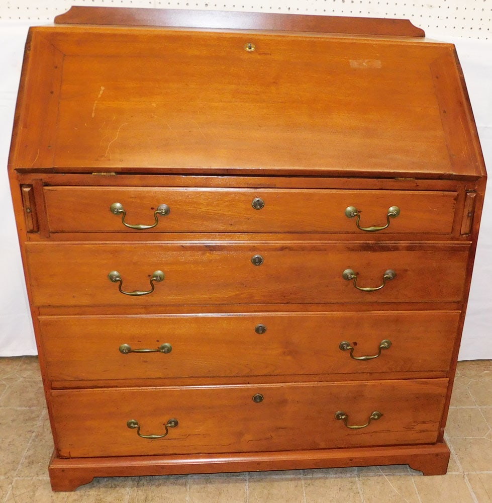 19th Century Walnut Slant Front Desk (1 of 9)