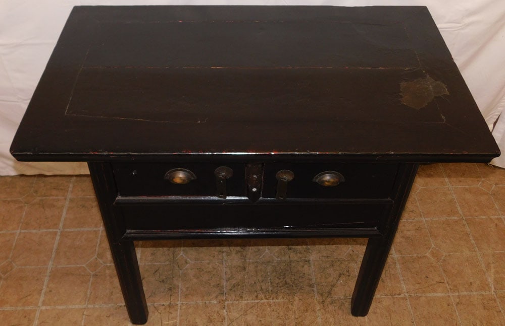 Black Lacquered Oriental Server - 2
