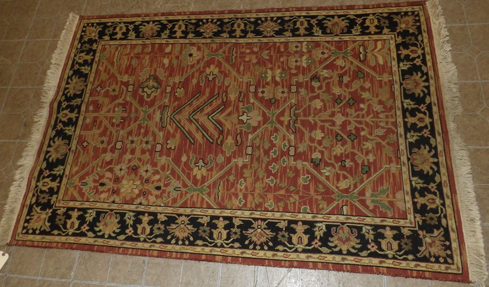 4' 2" x 6' 2" Hand Made Oriental Rug: 4' 2" x 6' 2" Hand Made Oriental Rug. ALL DESCRIPTIONS AND ANY CONDITION STATEMENT GIVEN BY LANGSTON AUCTION GALLERY ARE STRICTLY OPINIONS AND LANGSTON'S SHALL HAVE NO RESPONSIBILITY FOR ERRORS OR