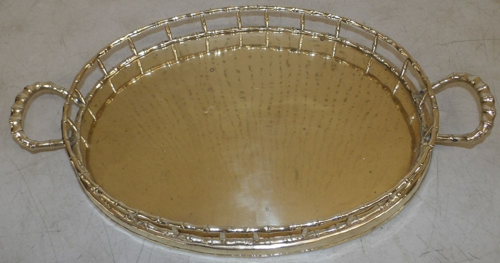 Brass Oval Gallery Tray - 2