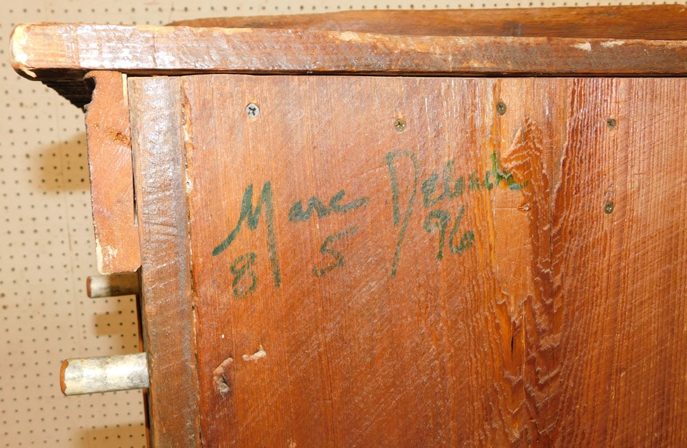 Antique Pine Shutter Door Cupboard - 11