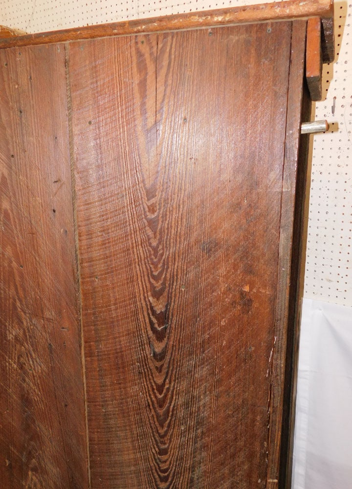 Antique Pine Shutter Door Cupboard - 12