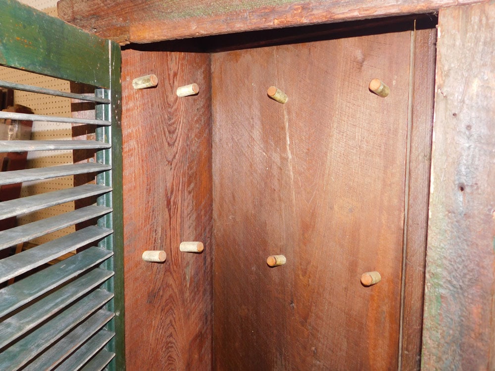 Antique Pine Shutter Door Cupboard - 7