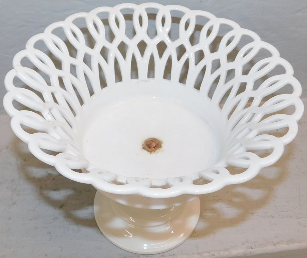 Porcelain Open Work Compote - 2
