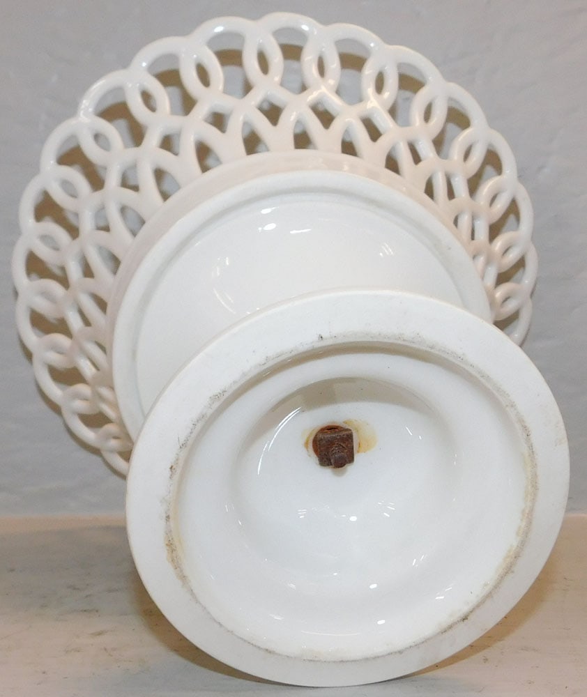 Porcelain Open Work Compote - 3
