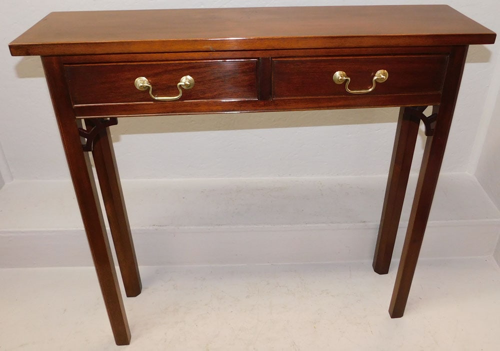 Mahogany Two Drawer Console (1 of 3)