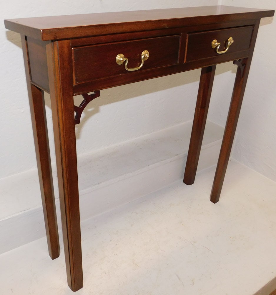 Mahogany Two Drawer Console - 2