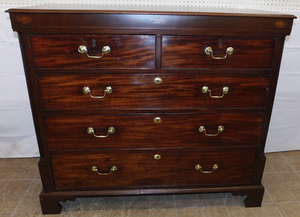 19th Century Mahogany Two Over Three Drawer Chest (1 of 13)