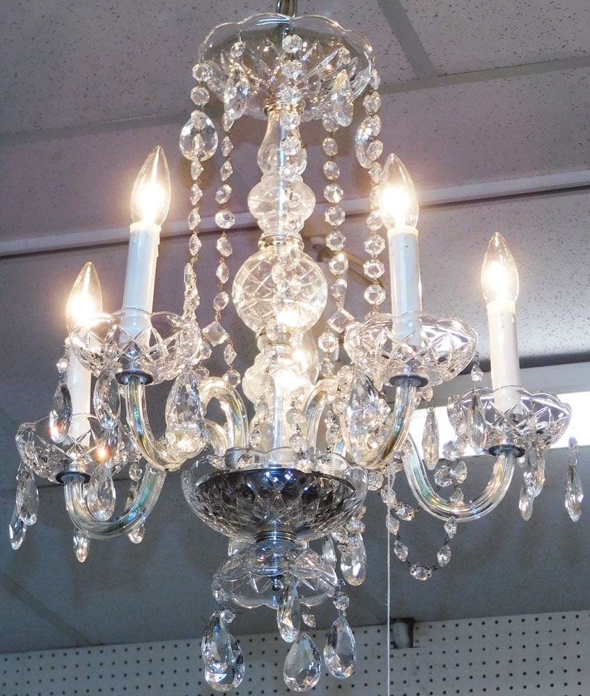 Crystal Five Light Chandelier (1 of 3)