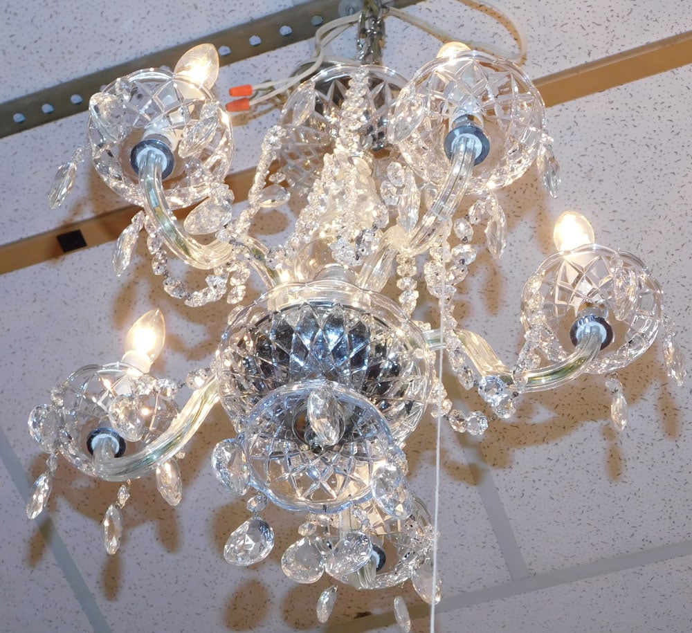 Crystal Five Light Chandelier - 2