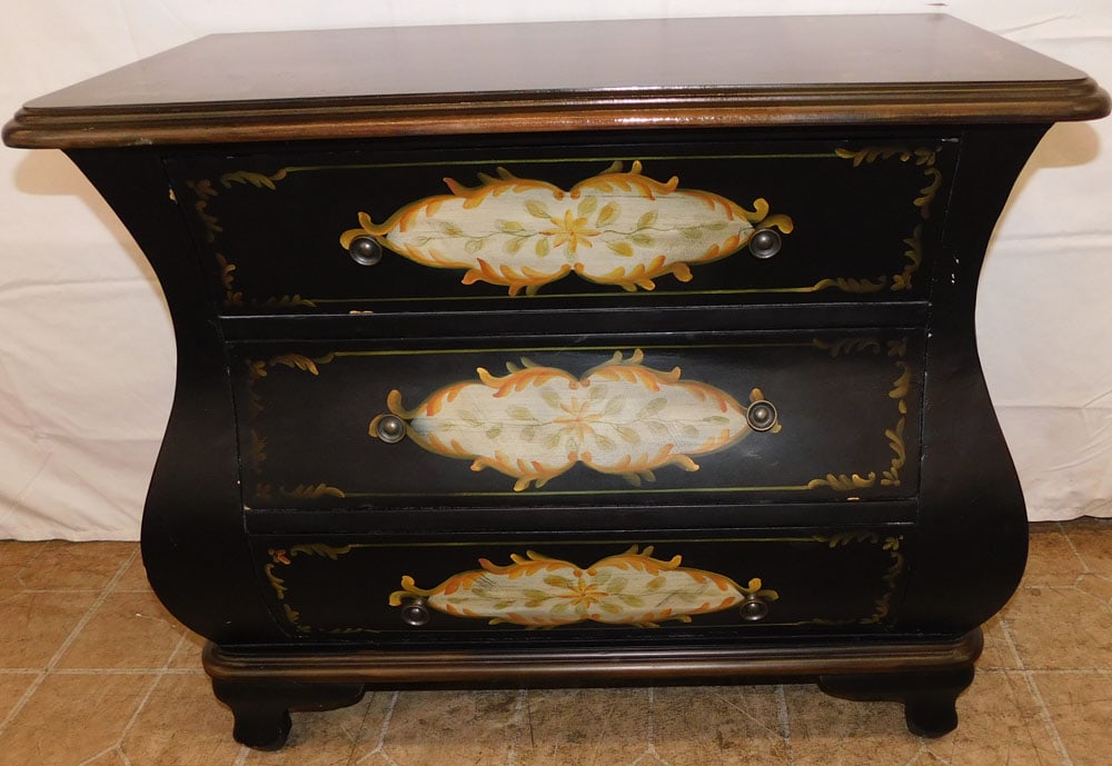 Paint Decorated Three Drawer Chest (1 of 6)