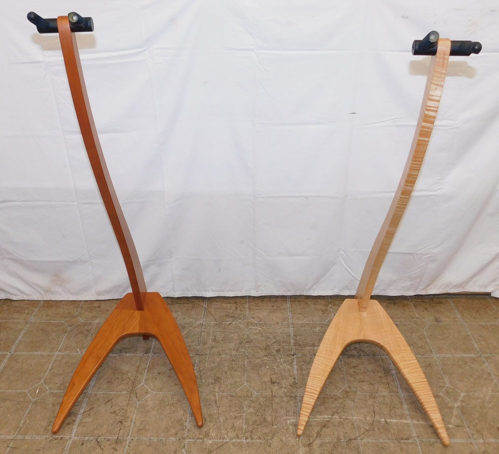 Cherry Guitar Stand & Tiger Maple Guitar Stand (1 of 8)