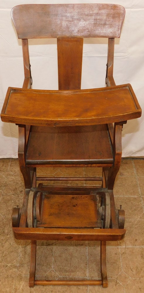 Antique Collapsible Child's High Chair (1 of 6)