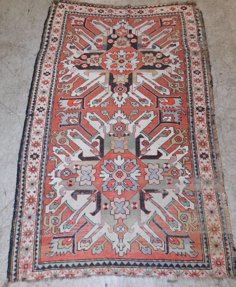 Antique 4' 3" x 6' 7" Hand Made Oriental Rug (1 of 9)