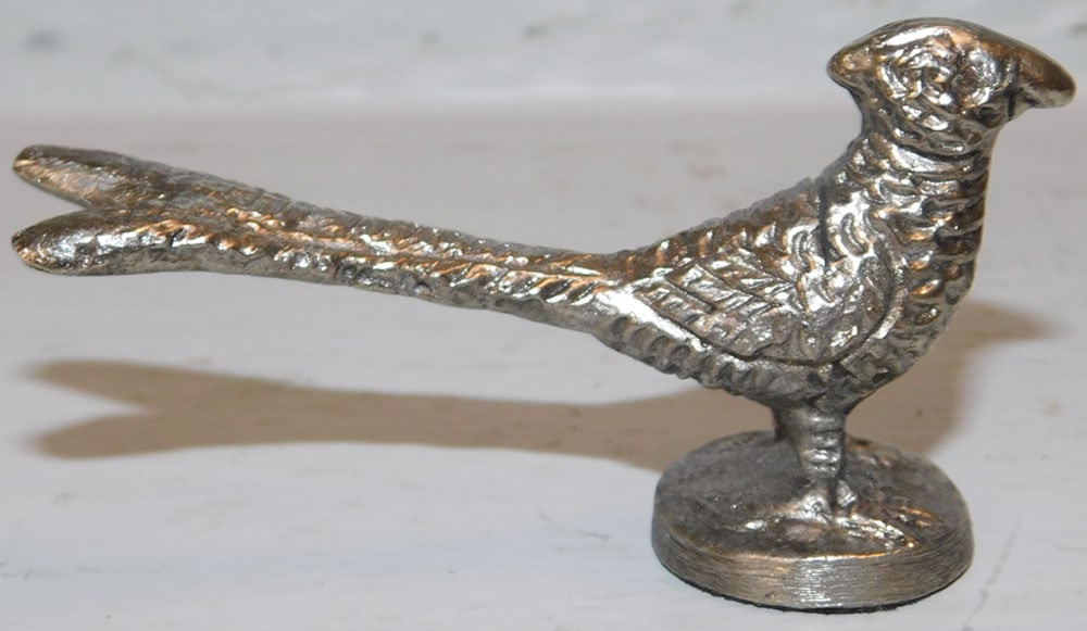 Eight Silverplated Pheasant Form Card Holders - 3