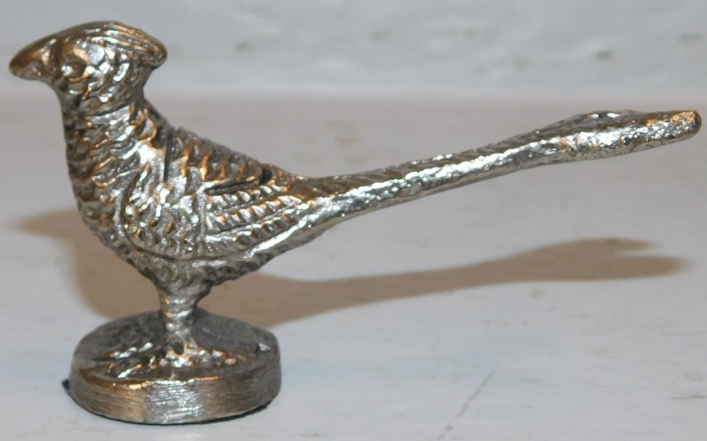 Eight Silverplated Pheasant Form Card Holders - 4
