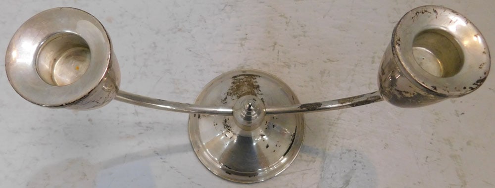 Three Sterling Weighted Candlesticks - 5