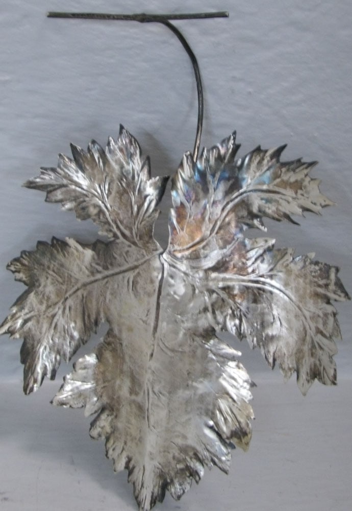 Large Sterling Maple Leaf Ornament - 3