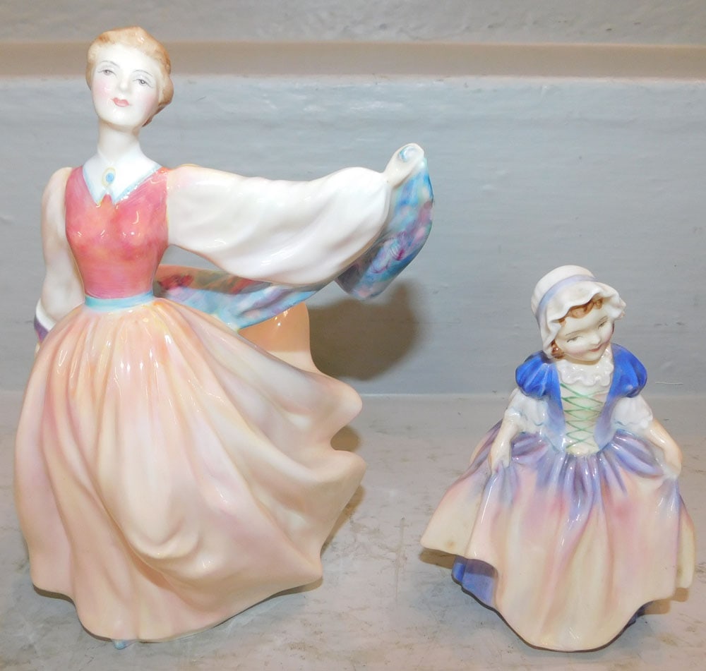 Two Royal Doulton Porcelain Figurines (1 of 6)