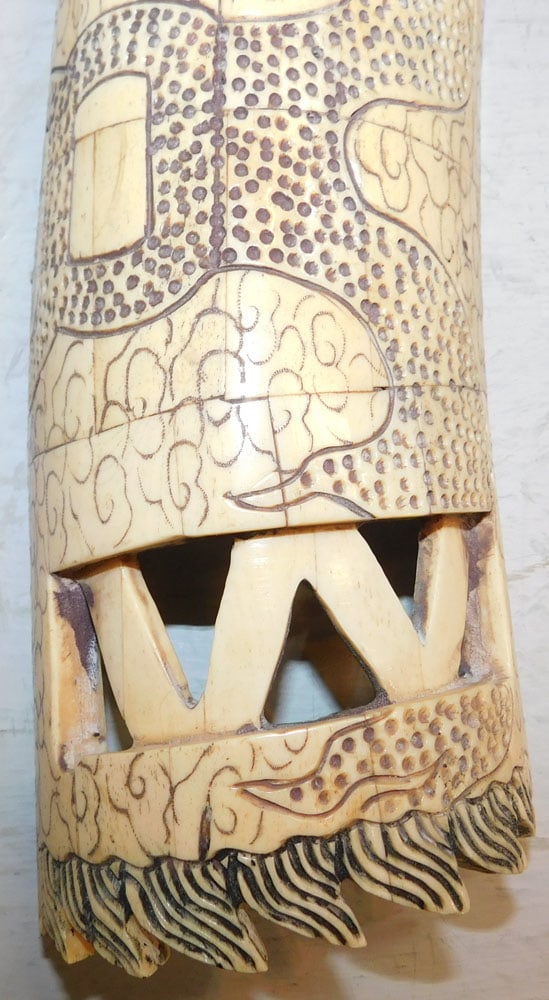 Carved Bone Open Work Element - 4