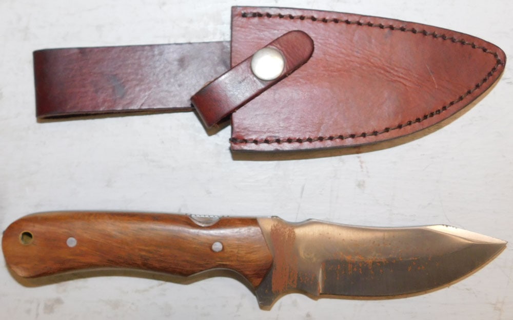 Three Knives, (Two with Leather Sheaths) - 10